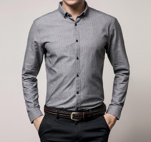 Custom-design-Vertical-Striped-Men-Shirt-Noniron-Dress-Shirt-Factory