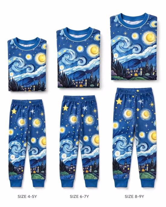 Children&rsquo;s Starry Night Pajama Set Factory In Bangladesh