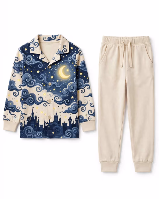 Children&rsquo;s Starry Night Pajama Set Supplier In Bangladesh