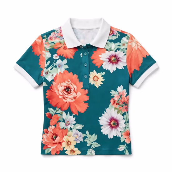 Floral Print Polo Shirt Manufacturer In Bangladesh