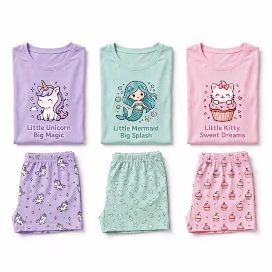 Girls&rsquo; Color Splash Sleepwear Exporter In Bangladesh