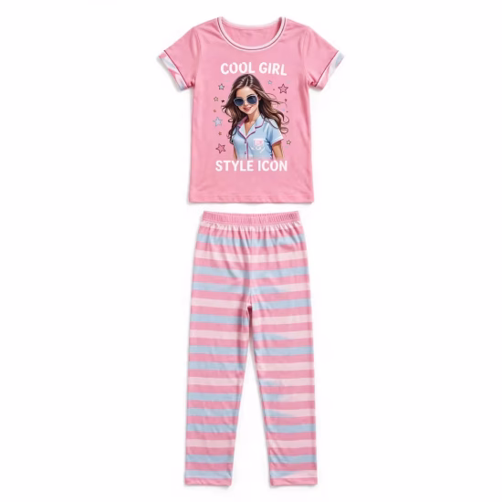 Girls&rsquo; Printed Pajama Set Exporter In Bangladesh