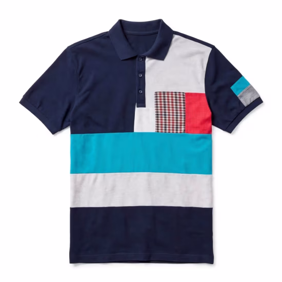 Buy Patchwork Polo Shirt near in  Sharjah, United Arab Emirates