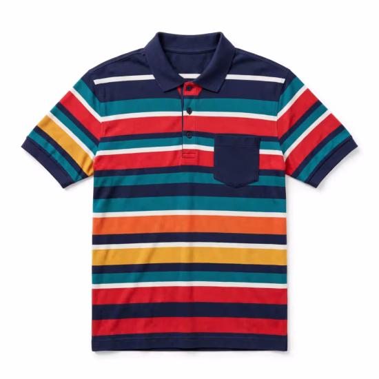 Striped Pocket Polo Shirt Exporter In Bangladesh