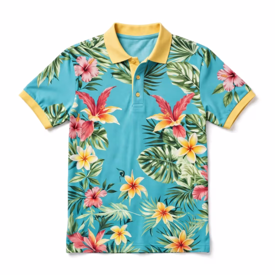 Tropical Print Polo Shirt Factory In Bangladesh