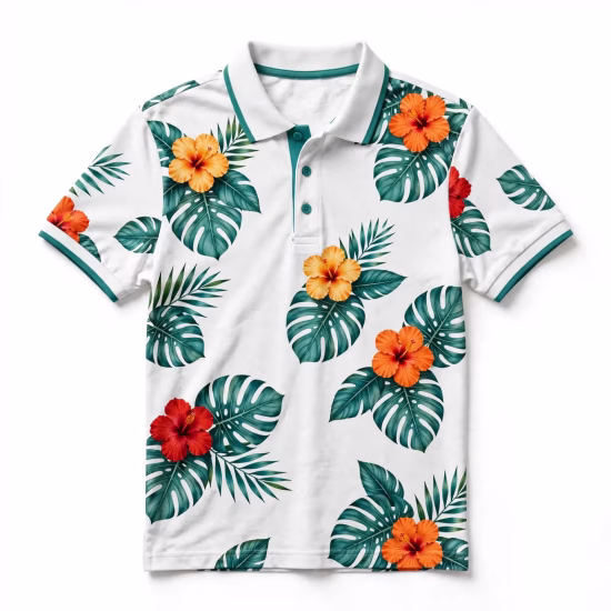 Tropical Print Polo Shirt Manufacturer for Mbarara, Uganda