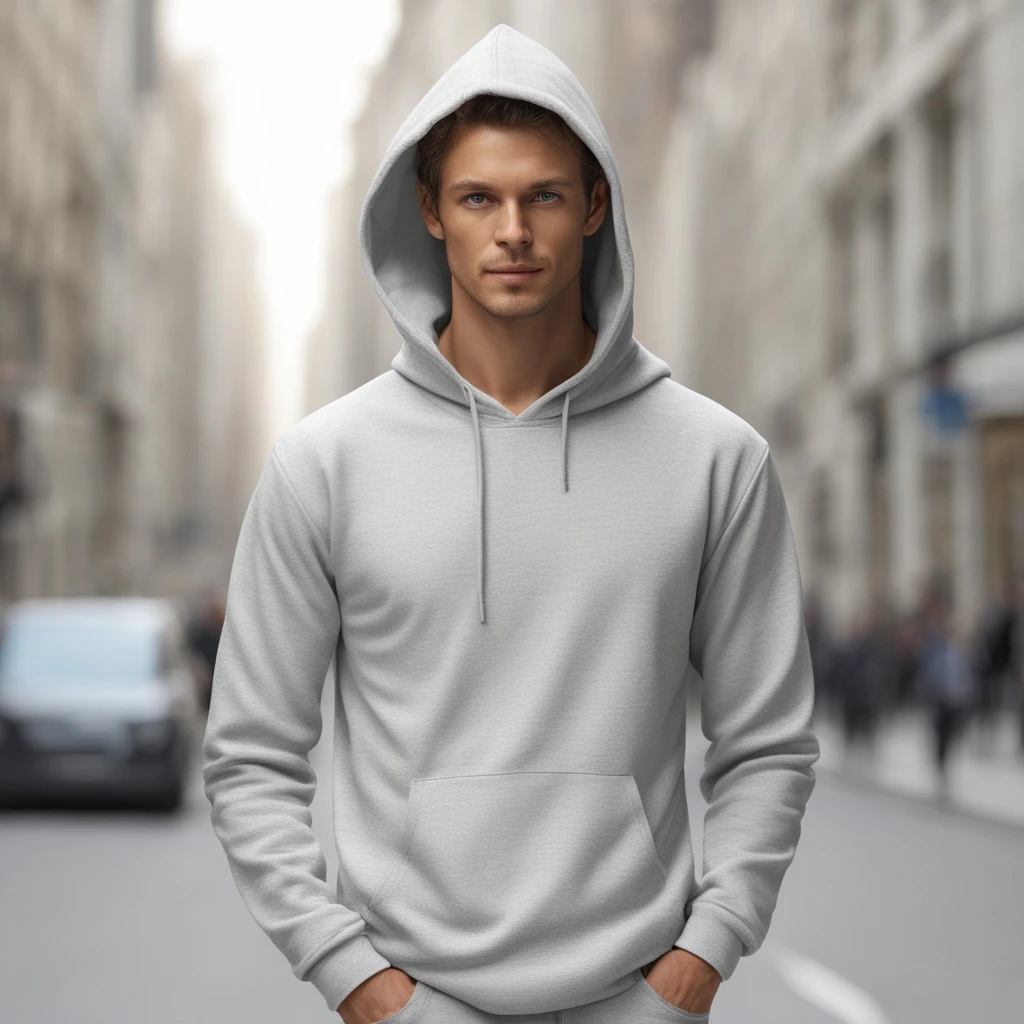 Heather Gray Promotional Blank Hoodie Exporters For Japan