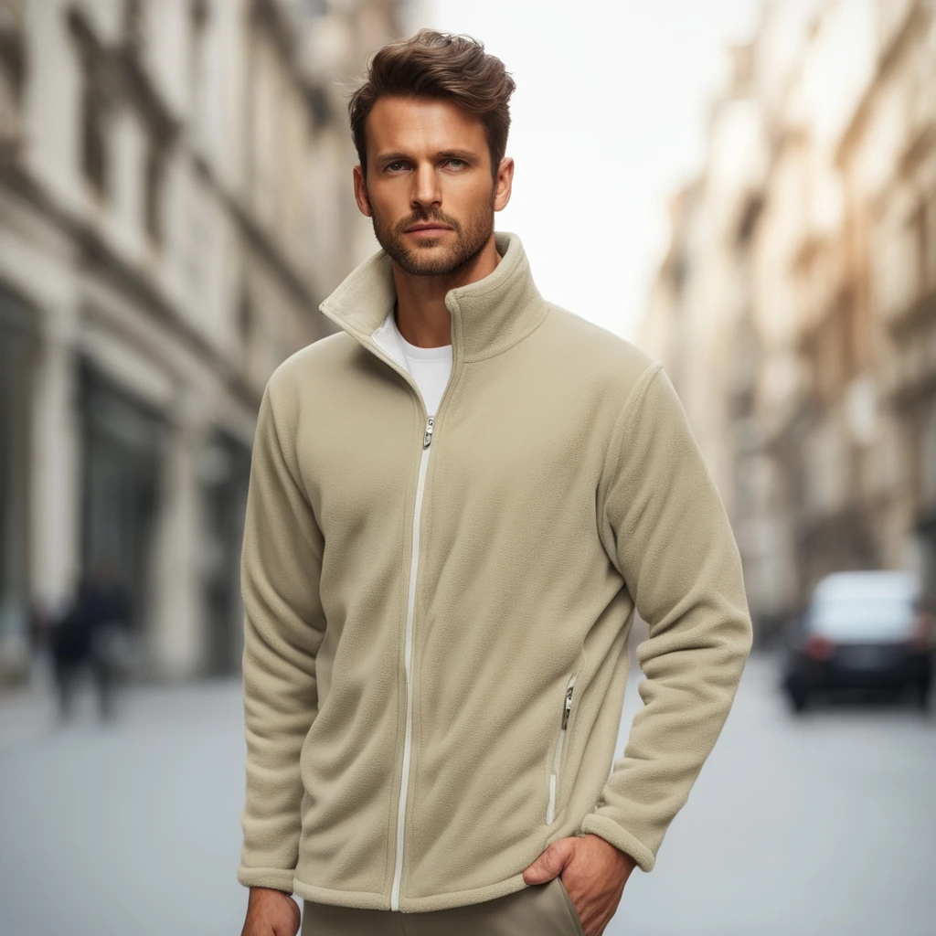 Wholesale Khaki Fleece Jackets For Malaysia Market